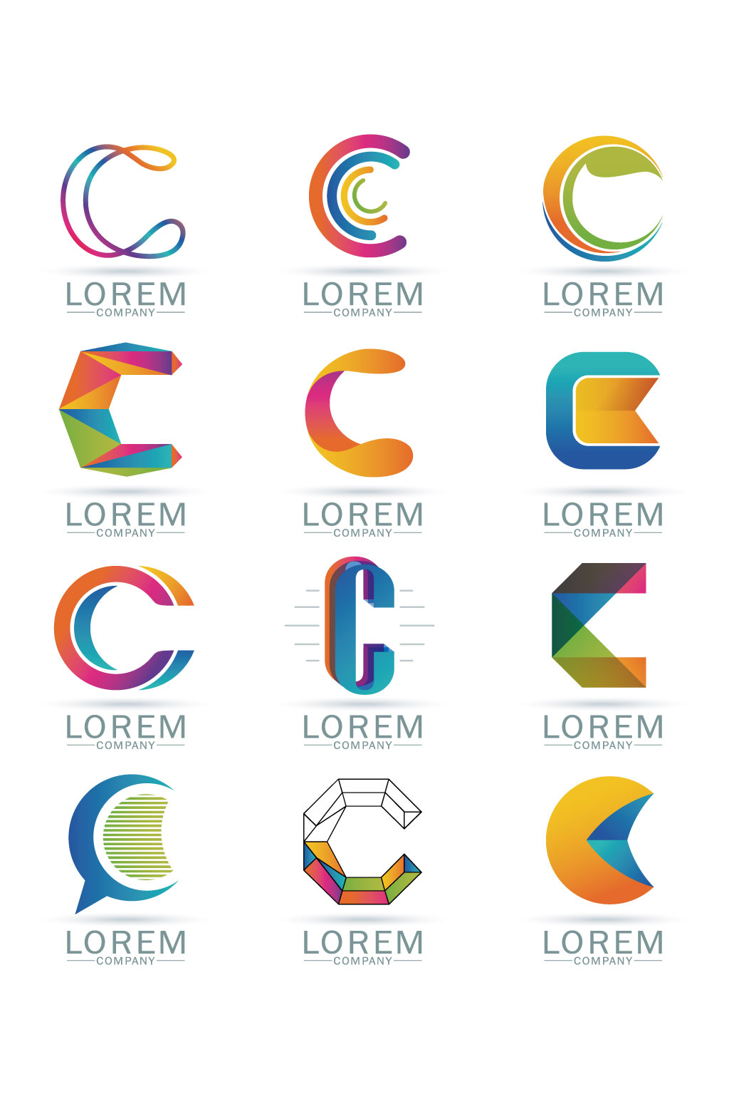c字母logo图案