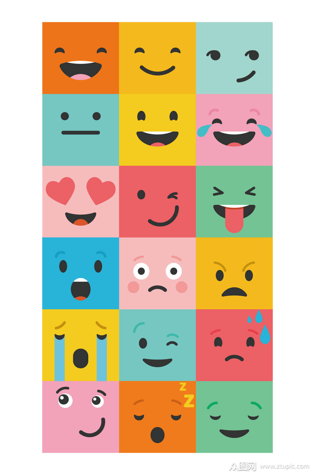 网红表情包表情包贴纸模板下载-编号320551-众图网