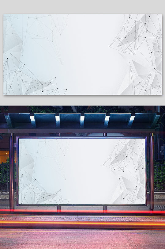 灰色线条科技展板背景-众图网