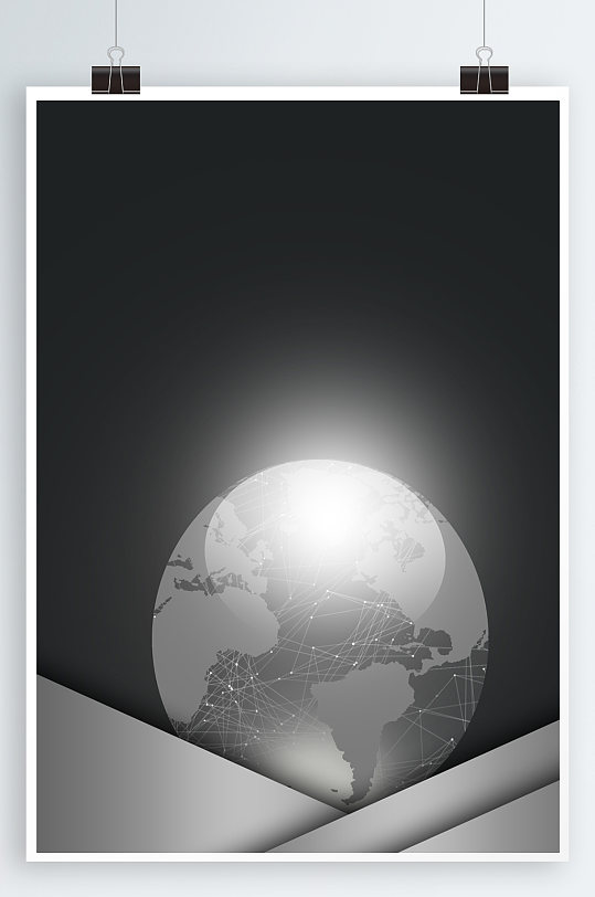 灰色科技海报背景