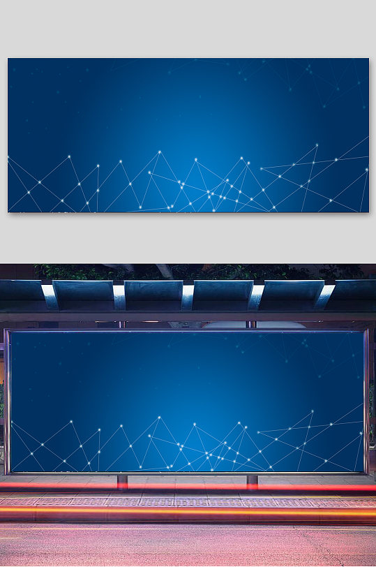 星座背景5G大气展板-众图网