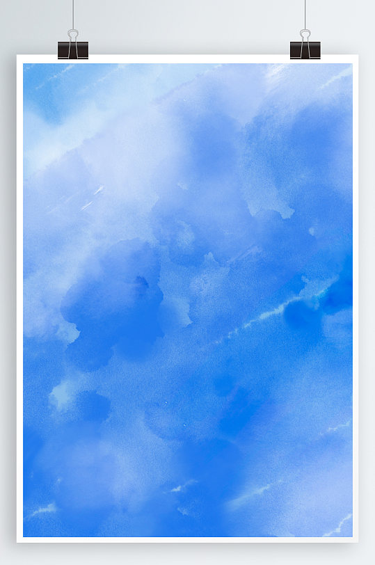 蓝色彩绘海报背景