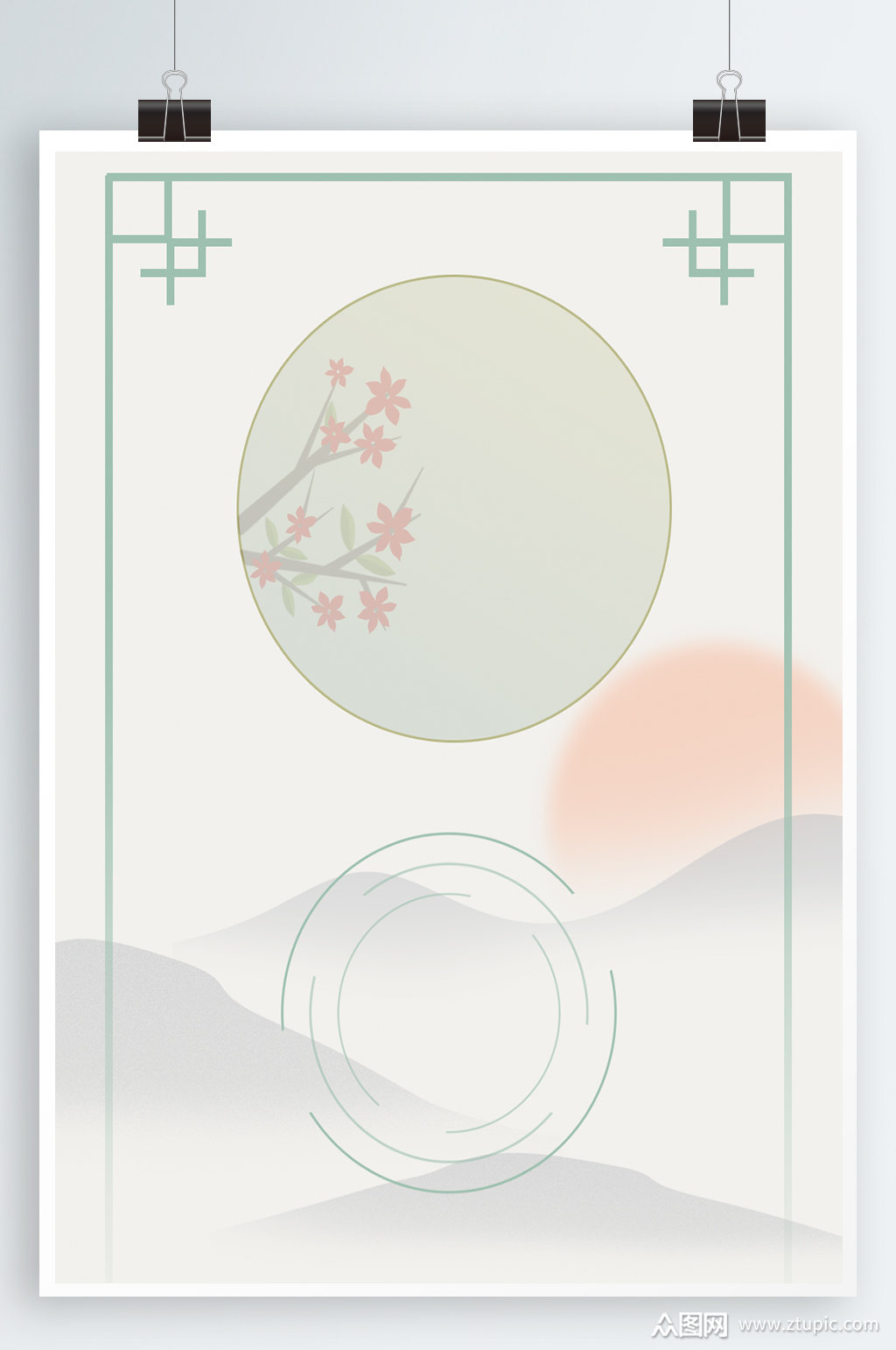 背景素材中国风素材模板下载-编号414119-众图网