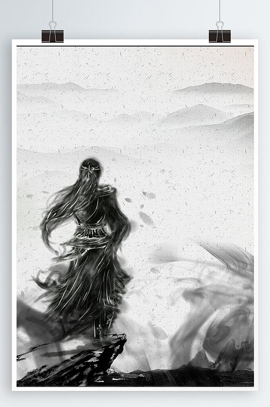 武林剑客人物剪影