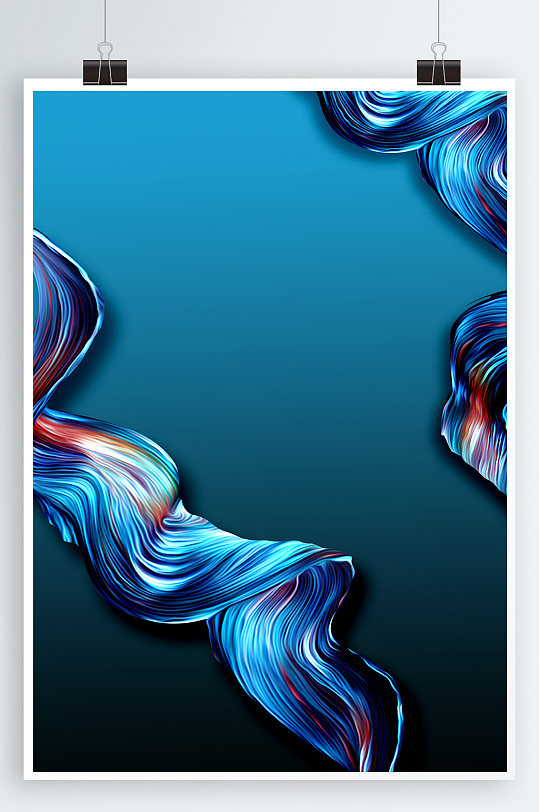 蓝丝绸红丝绸背景图网