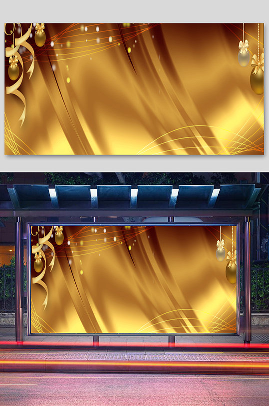 贵气金箔背景金色金属质感