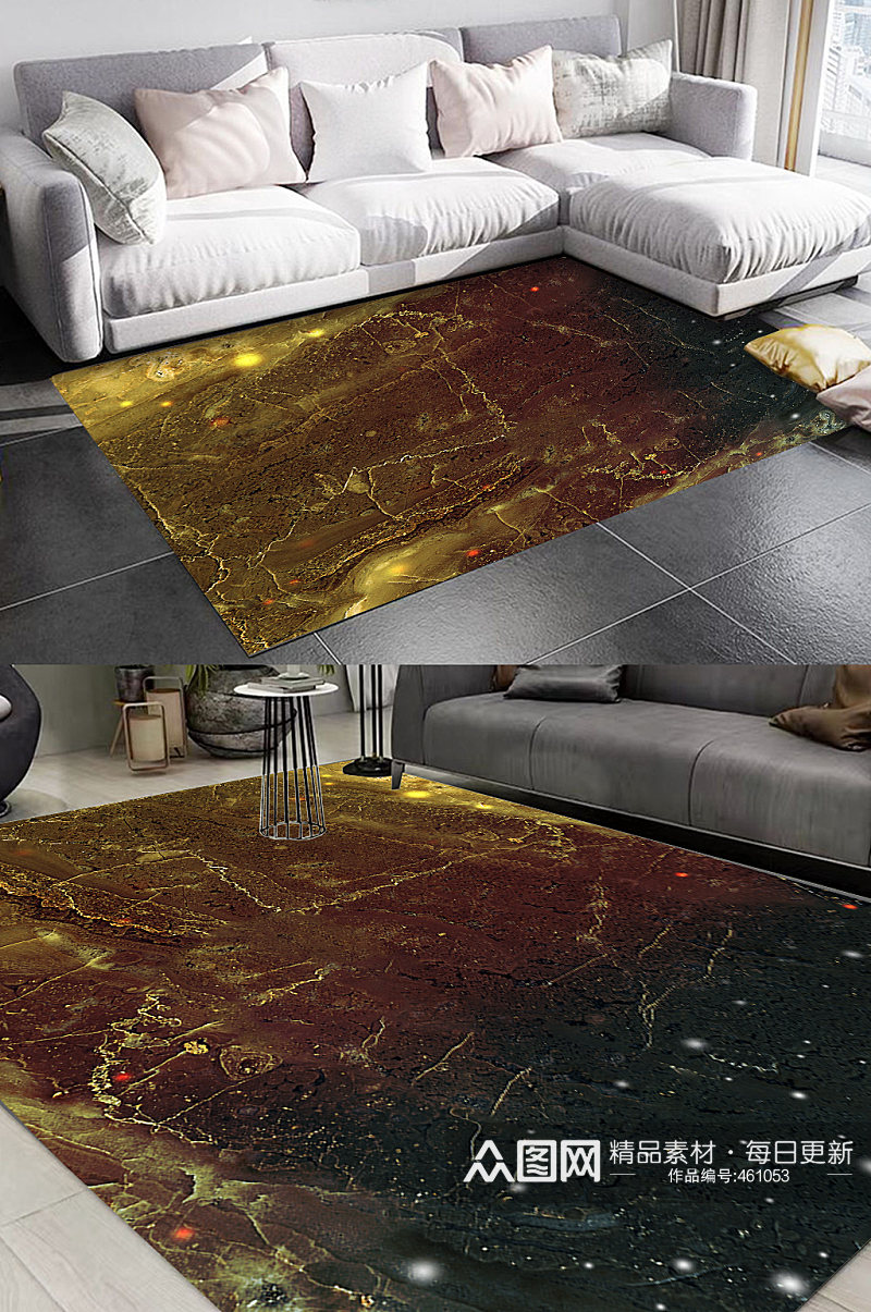 金箔系地毯沙发地毯素材