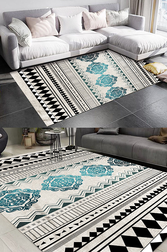 民族风条纹地毯图案-众图网