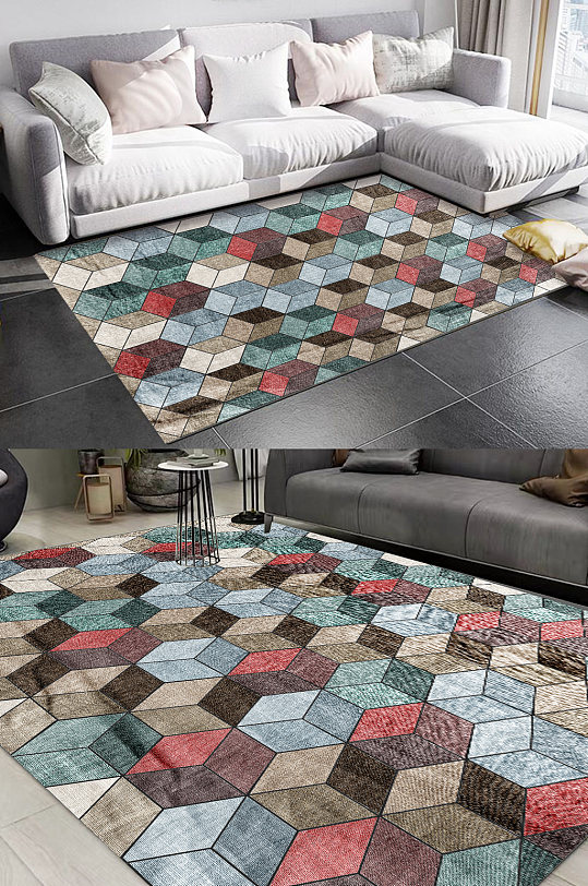 北欧风格地毯图案设计
