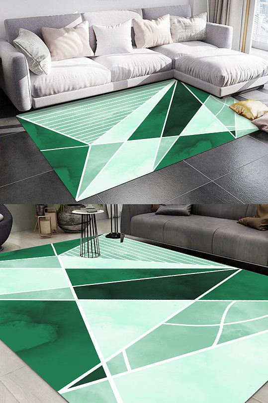 北欧风格渐变地毯-众图网