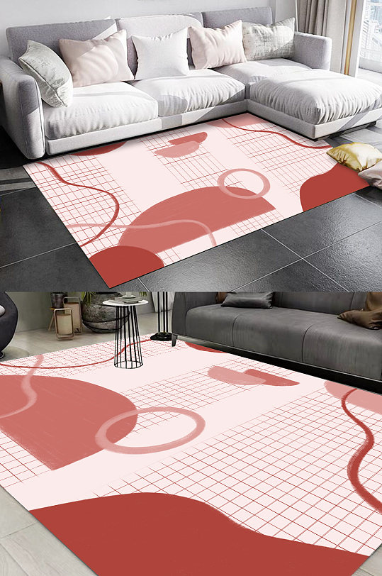 简约几何地毯精品地毯-众图网