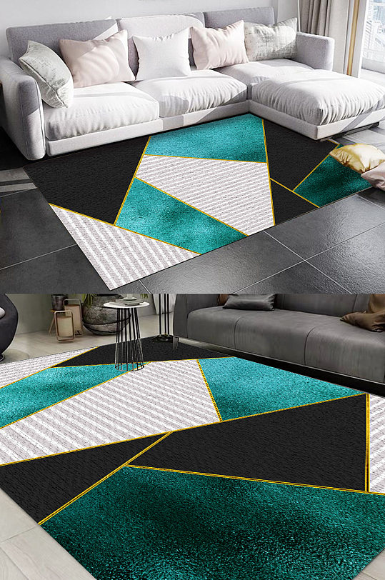 几何图案精品地毯客厅地毯-众图网