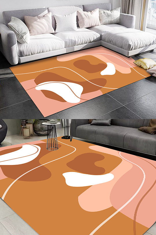 简约现代地毯图案-众图网