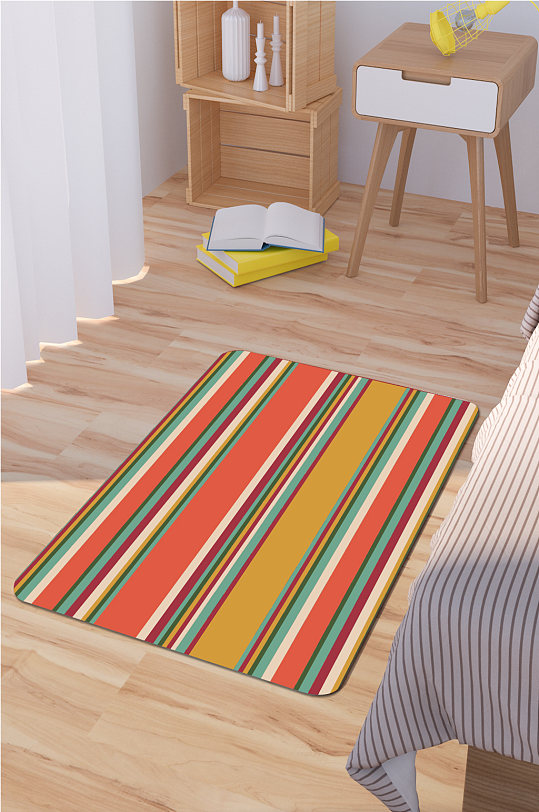 卧室地毯卡通图案地毯-众图网