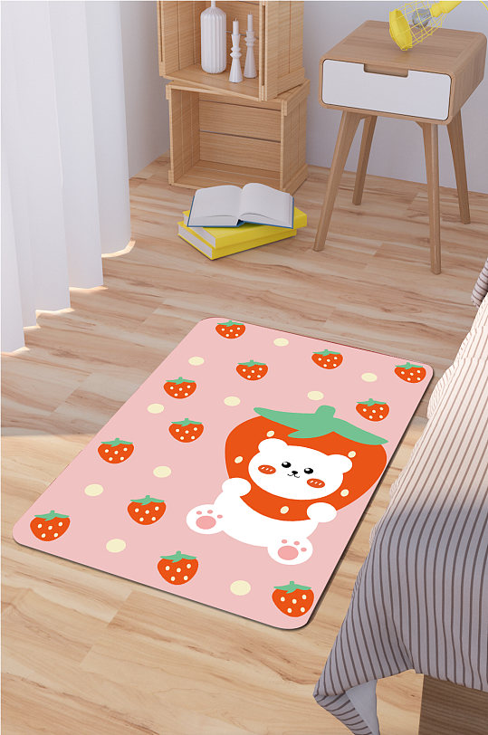 浴室地垫卡通动物-众图网