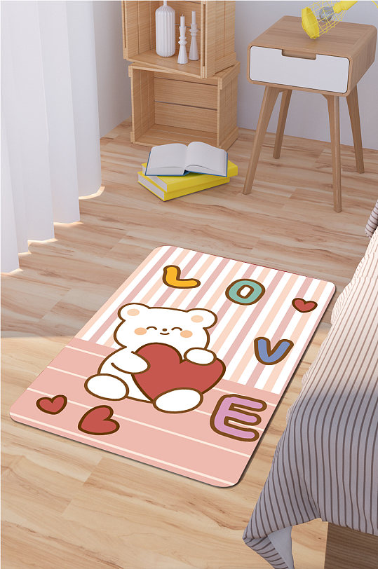 卡通图案地毯浴室地垫-众图网