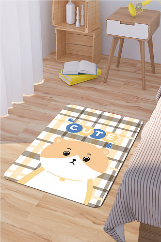 浴室地垫卡通动物地毯