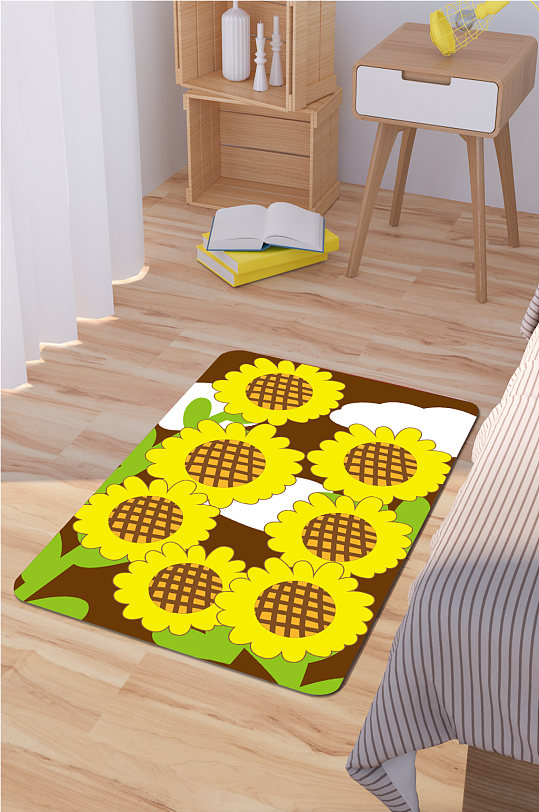 浴室地垫向日葵地毯