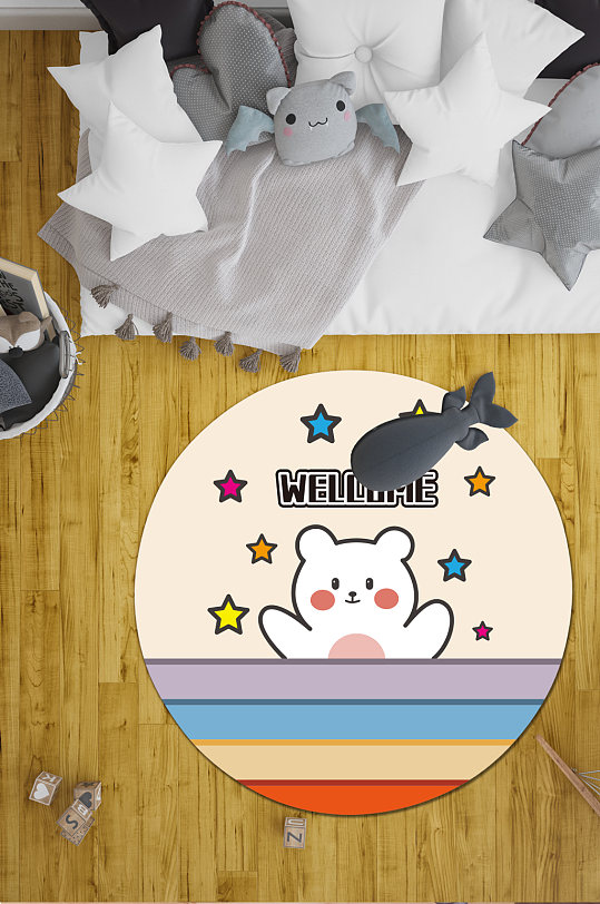 圆形地毯家居地毯-众图网