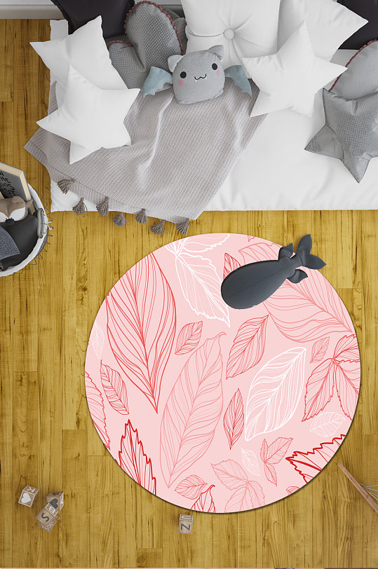 圆形地毯轻奢风地毯-众图网