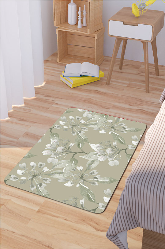 新中式工笔花鸟地毯-众图网