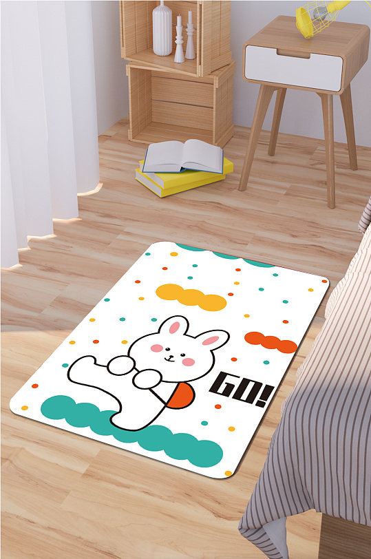 卧室地毯轻奢风地毯-众图网