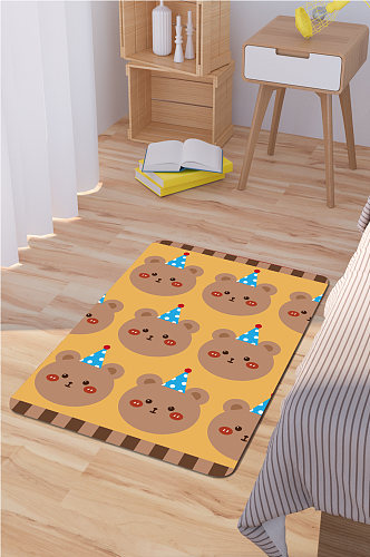 家居地毯卡通小熊