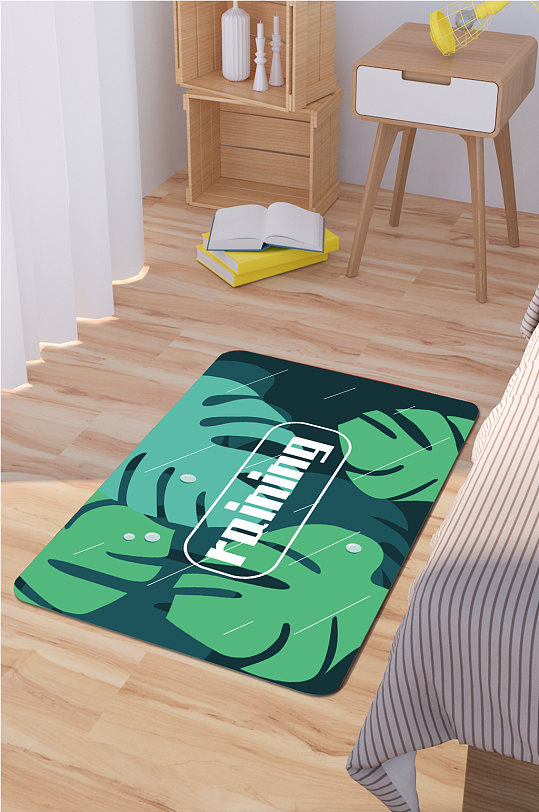 家居地毯北欧热带植物-众图网