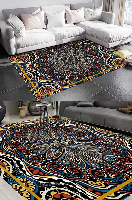 复古民族纹样古典奢华地毯-众图网