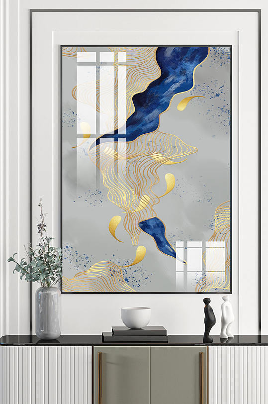 抽象艺术玄关装饰画