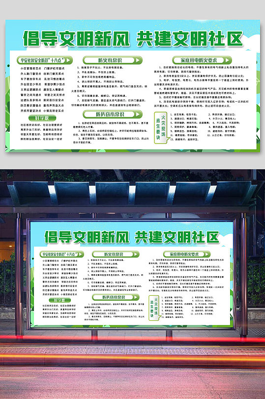 和谐社区宣传知识展板