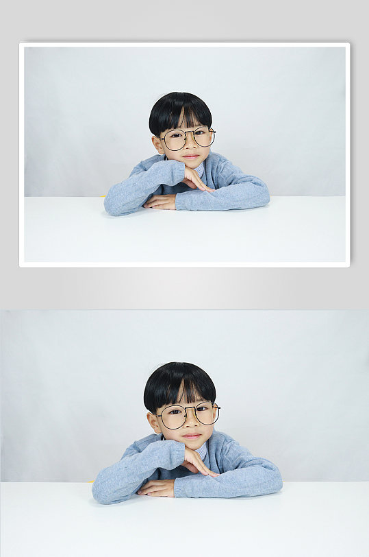 戴眼镜学生开学季上课儿童节人物摄影照片元素