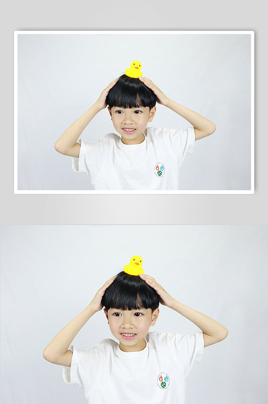 开心小鸭鸭男孩学生儿童节人物摄影照片元素