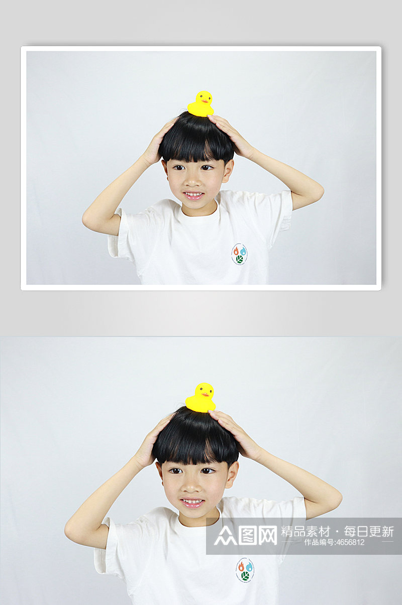 开心小鸭鸭男孩学生儿童节人物摄影照片元素素材