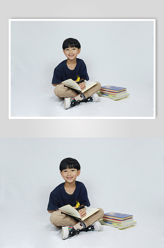 看书学习男孩学生开学季儿童节人物摄影图照片元素