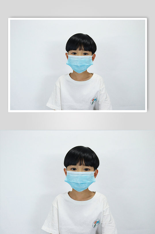 戴口罩男孩学生儿童节人物摄影照片元素