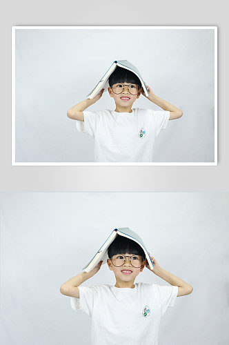 戴眼镜看书男孩学生儿童节人物摄影照片元素