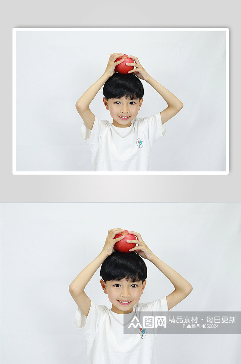 苹果男孩学生儿童节人物摄影照片元素素材