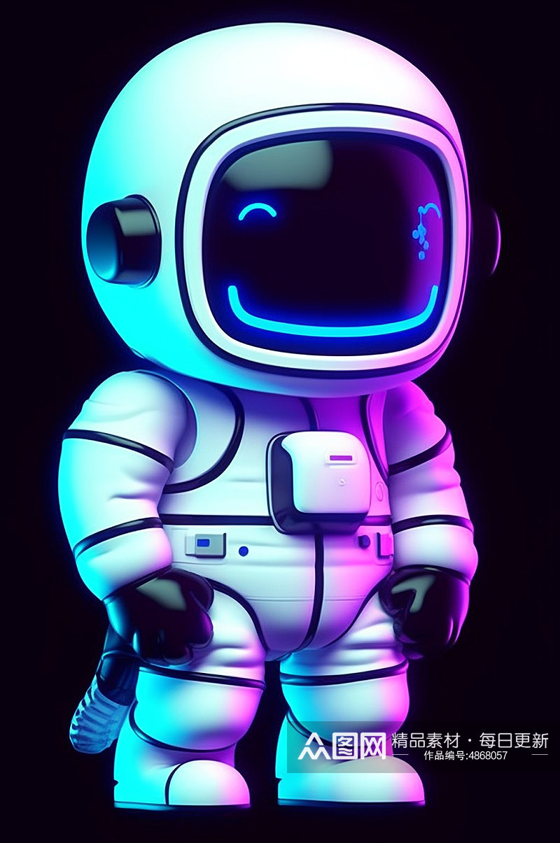 AI数字艺术Q版太空宇宙宇航员模型素材