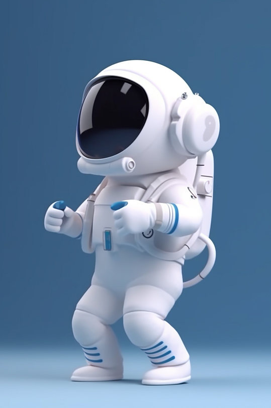 AI数字艺术Q版太空宇宙宇航员模型