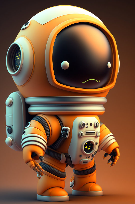 AI数字艺术Q版太空NFT宇宙宇航员模型-众图网