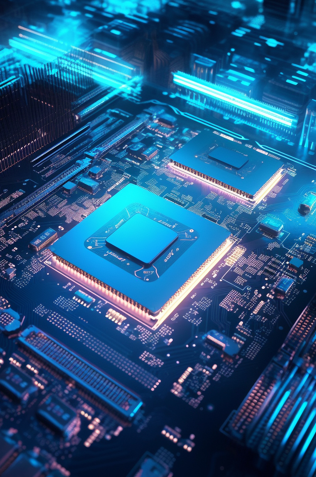 AI数字艺术高科技芯片纳米电路板模型素材下载-众图网