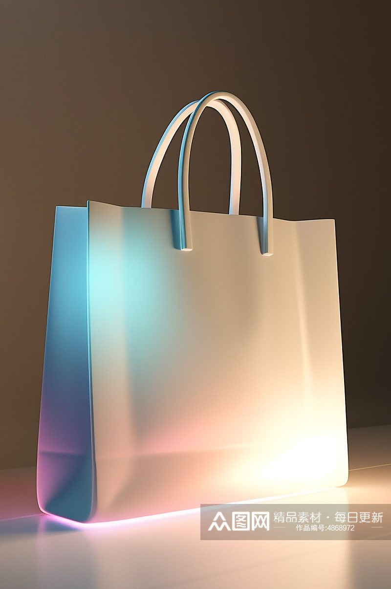AI数字艺术粉色电商网购手机购物模型素材