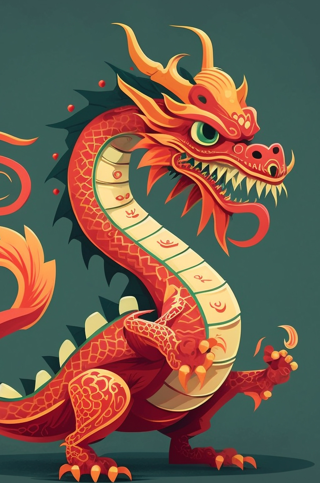 AI数字艺术国潮风龙年插画素材