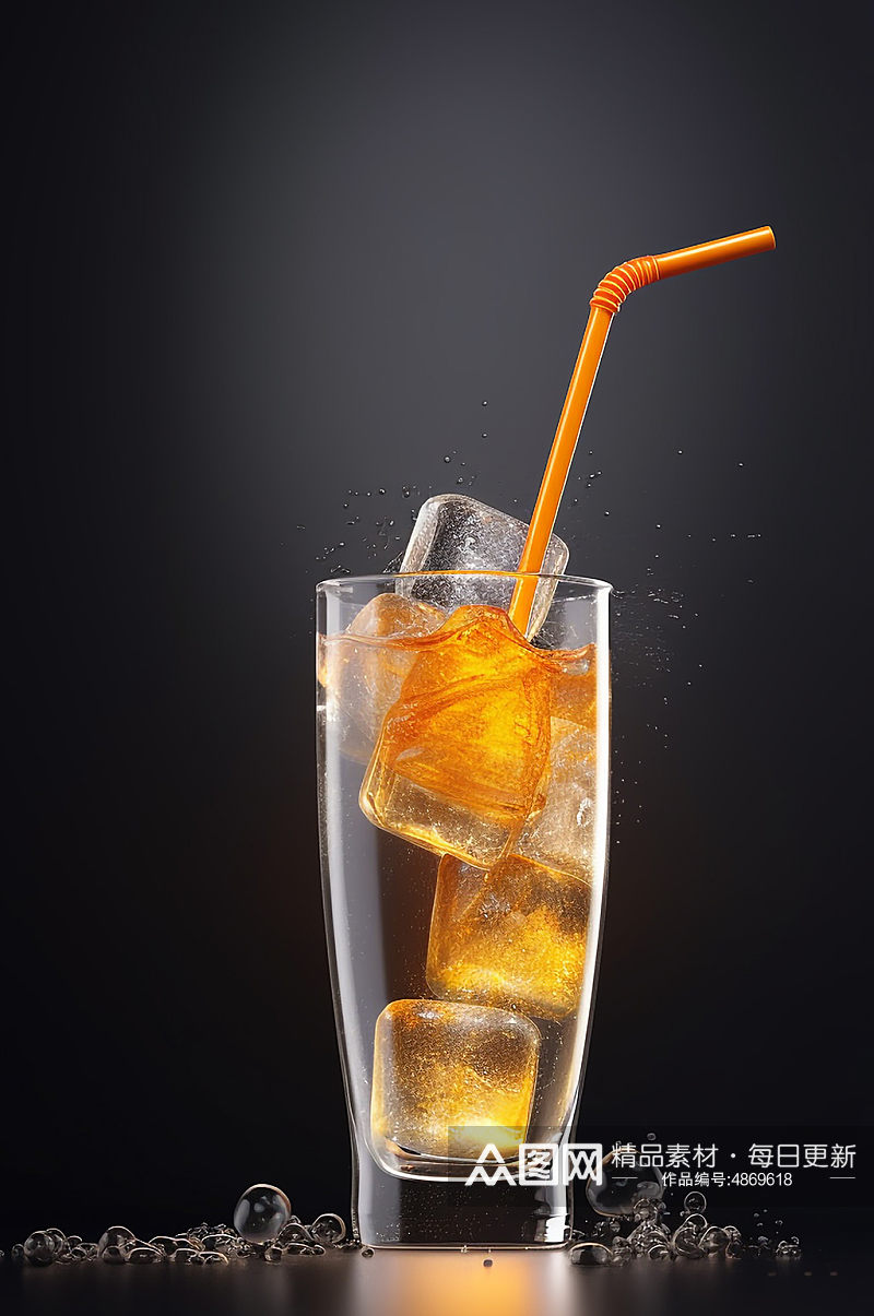 AI数字艺术夏季水果柠檬茶奶茶饮品摄影图素材