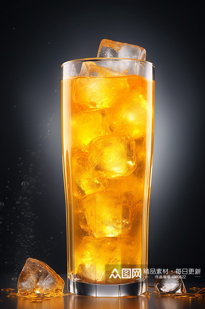AI数字艺术夏季水果柠檬茶奶茶饮品摄影图素材