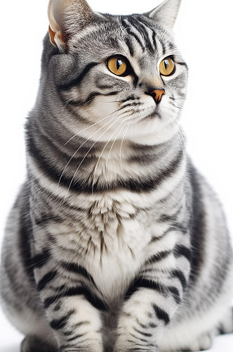 AI数字艺术美国短毛猫真实动物宠物猫摄影图