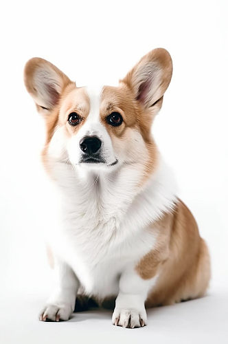AI数字艺术威尔士柯基真实动物宠物狗摄影图