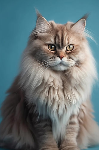 AI数字艺术金吉拉猫真实动物宠物猫摄影图