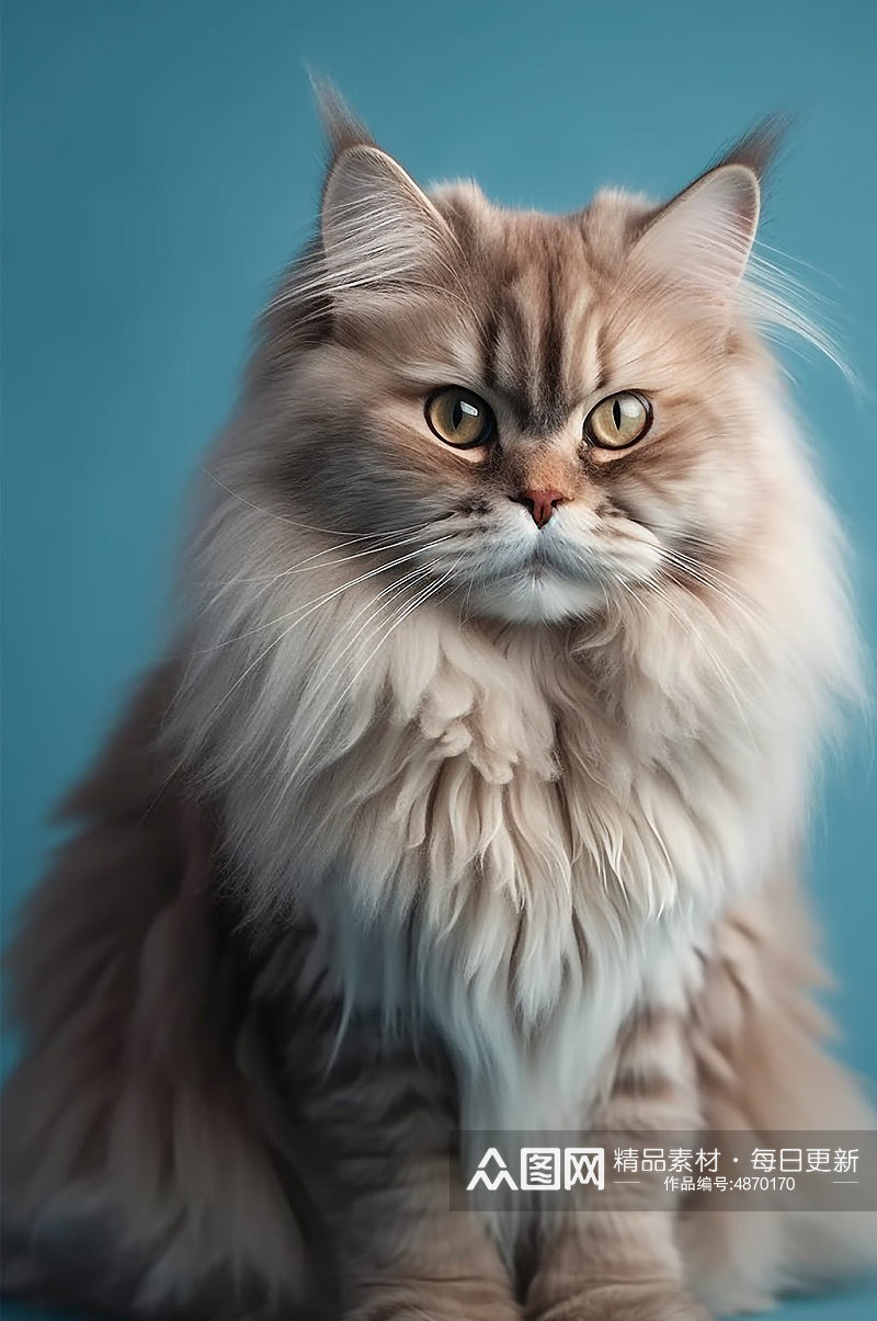 AI数字艺术金吉拉猫真实动物宠物猫摄影图素材
